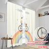 2pcs 2D Flat Printing Party Curtains Think Good Bike Ride Polyester Without Electricity 0 Use for Booths Studio Props