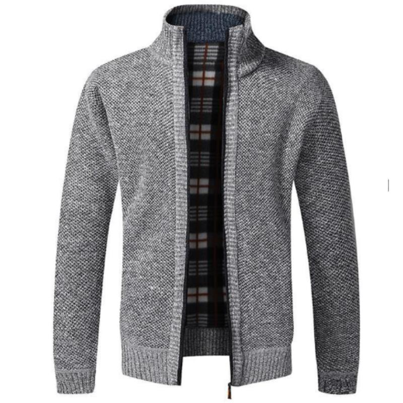 Men's Autumn and Winter Sweater Zipper Jacket Loose Sweater Men's Casual Youth Knitted Cardigan