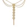 Fashion Trendy Metallic Metal Texture Carved Discanting Beach Flowing Foot Chain