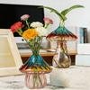Pilzform Vase Glas Blumenvase Ästhetische Hydrokultur Pflanzenvasen Raumdeko Tischmittelstück Dekoration Florero