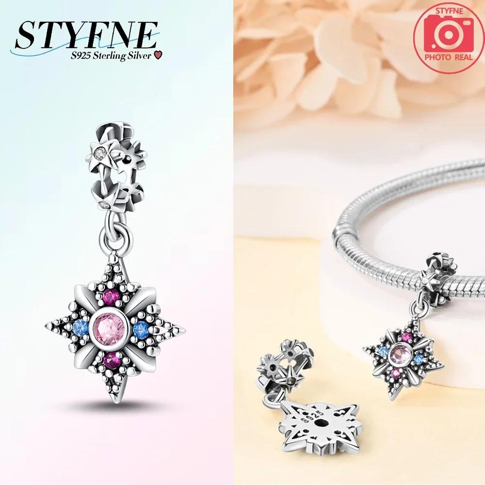 

Original Charms Brown Bear Pink Zircon Blue Heart Lucky Fortune Beads Fit Bracelet Copper Women Diy Special Gift Accessory