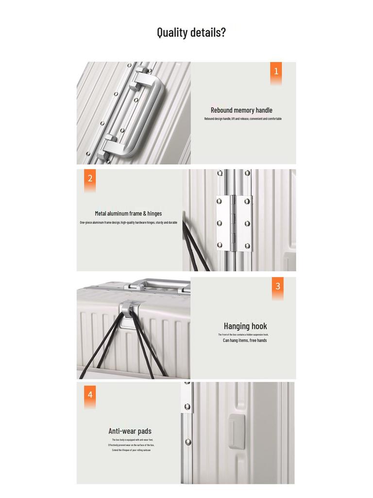 20-calowy Wielofunkcyjny Bagaż Podręczny Wysokiej Jakości z Kółkami Hamulcowymi i Ładowarką