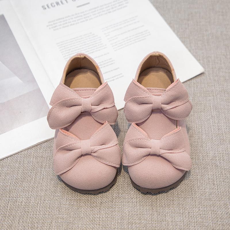 

Girls shoes Korean velvet leather Birkenstocks double bow princess shoes 2025 autumn new children s soft-soled non-slip shoes 26-30 yards FCL shot 50 pairs