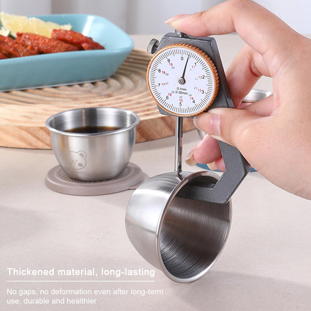 1.69oz/50ml Reusable 304 Stainless Steel Salad Sauce Container with Lids Leakproof Camping Hiking Picnic Outdoor Sauce Dispenser