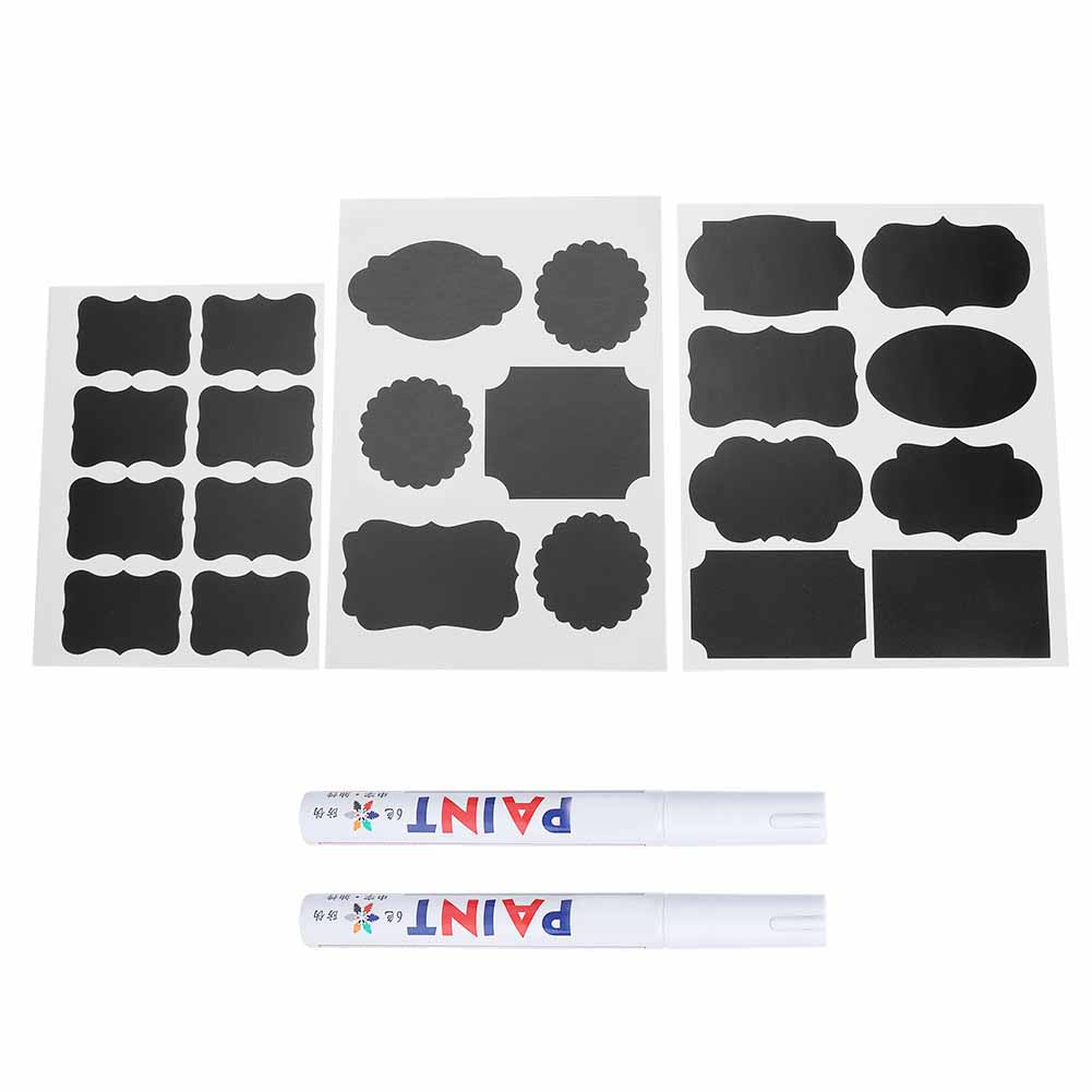 

216pcs Waterproof Blackboard Stickers Flower Pot Label Sticker with 2pcs Pen (afH Type)