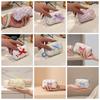 Embroidered Bowknot Quilted Cosmetic Pouch Floral Print Small Coin Purse  Teenage Girls