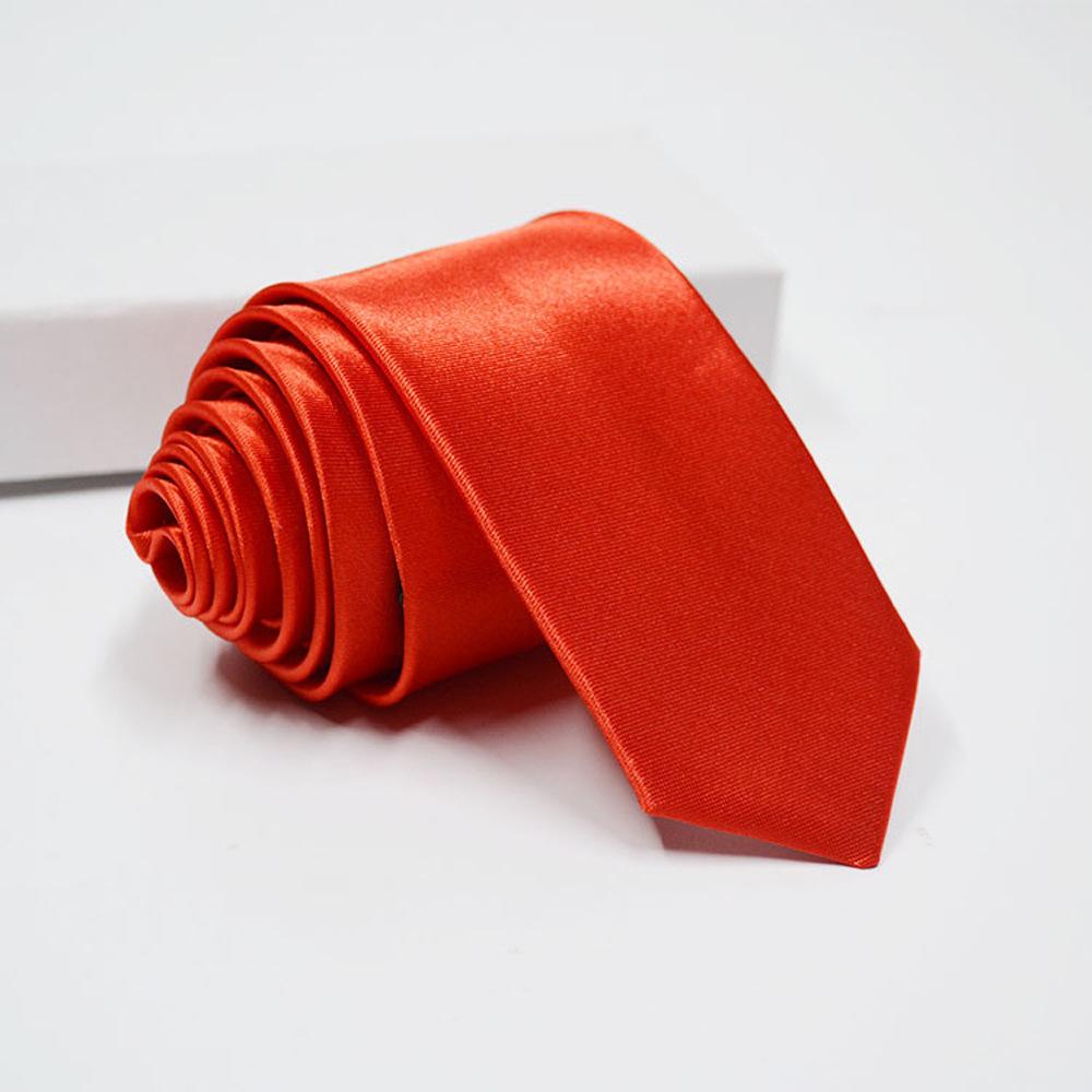 Monochrome Tie Solid Color Narrow Tie 5Cm Men'S Satin Hand Tie