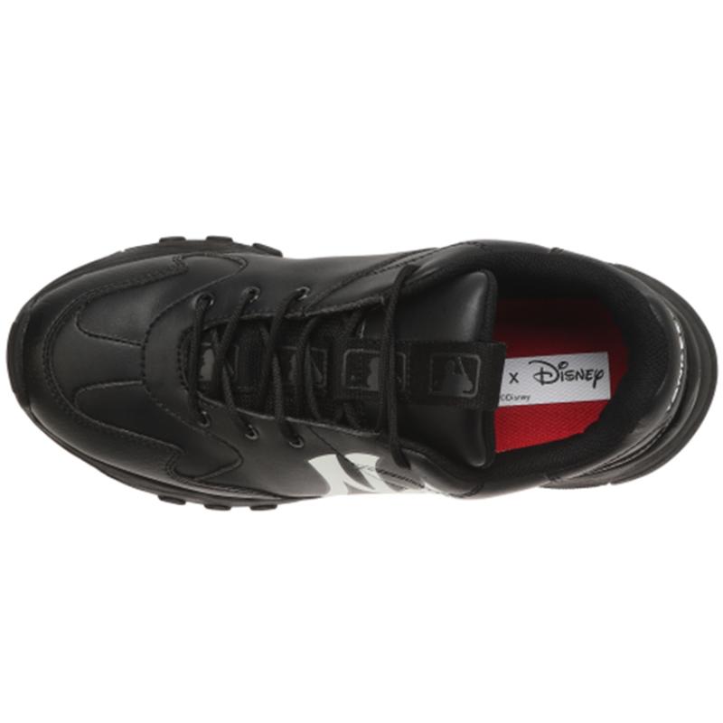 Disney X MLB Big Ball Chunky Cushioning, Slip Resistant, Lightweight Low Top Chunky Sneakers Unisex Black Sneakers 32SHCK011-50L