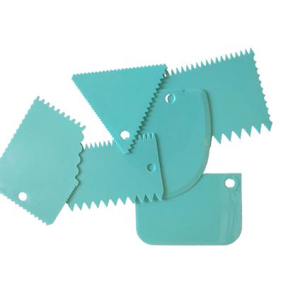 6 Pezzi Taglierino Pasta Fondant Crema Decorazione Torta Raschietto Bordi Strumenti