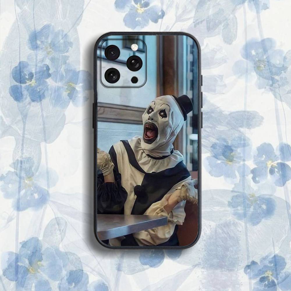 TerrifierS A-Art the C-Clown Phone Case For iPhone 17,16,15,14,13,12,Pro,Max,Plus,E,SE4,Air,Mini Black Soft Box