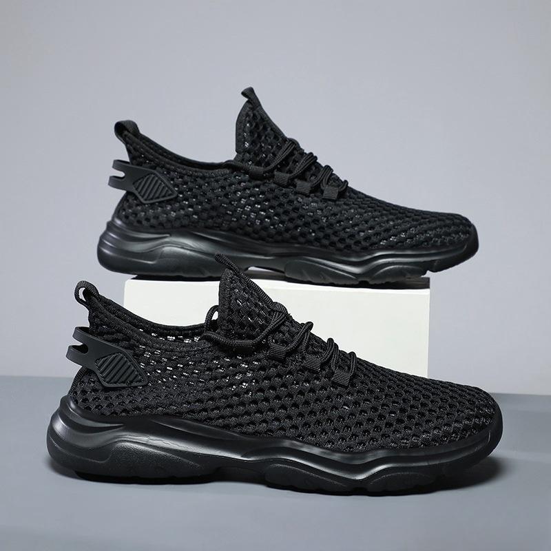 Lightweight comfortable casual shoes mesh surface breathable hollow sneakers 2024 new men's fashion soft sole fashion shoes
