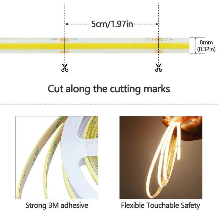 Bande LED - Goming - 5M - 480 LED/M - CRI 90+ - Intérieur