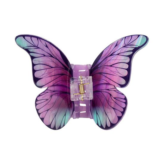 Women Hair Claw Colorful Imitation Butterflies Design Hair Clip Non-Slip Secure Grip Back Head Hair Clip Hair Accessories