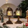 Christmas Wind Light USB/Battery Powered Mailbox Design Lamp Retro Sequin Glass Ball Santa Claus Snowflake Table Lamp Xmas Decor
