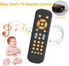 KOESMG Baby TV Remote Control Toy with Lights & Sounds, Early Educational Learning Toy with English/French/Spanish, Gift for Infants 6 Months+
