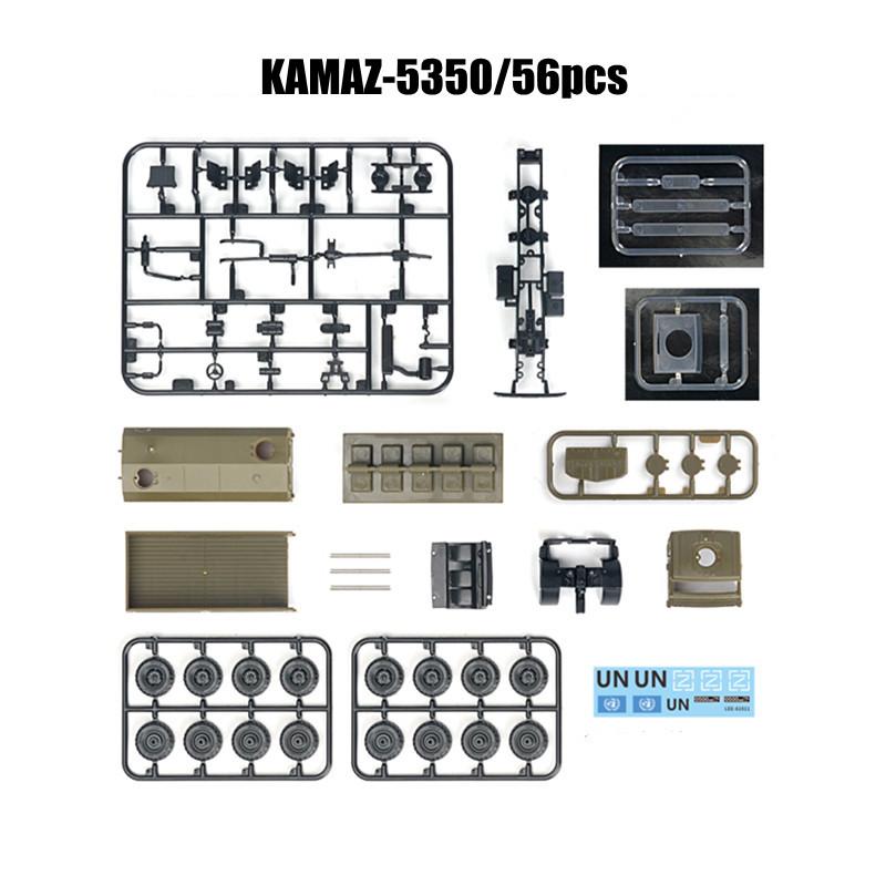1/72 Russia KAMAZ-5350 Military Truck Assembly Puzzle Model Rocket Simulated Artillery Model Boys Toy