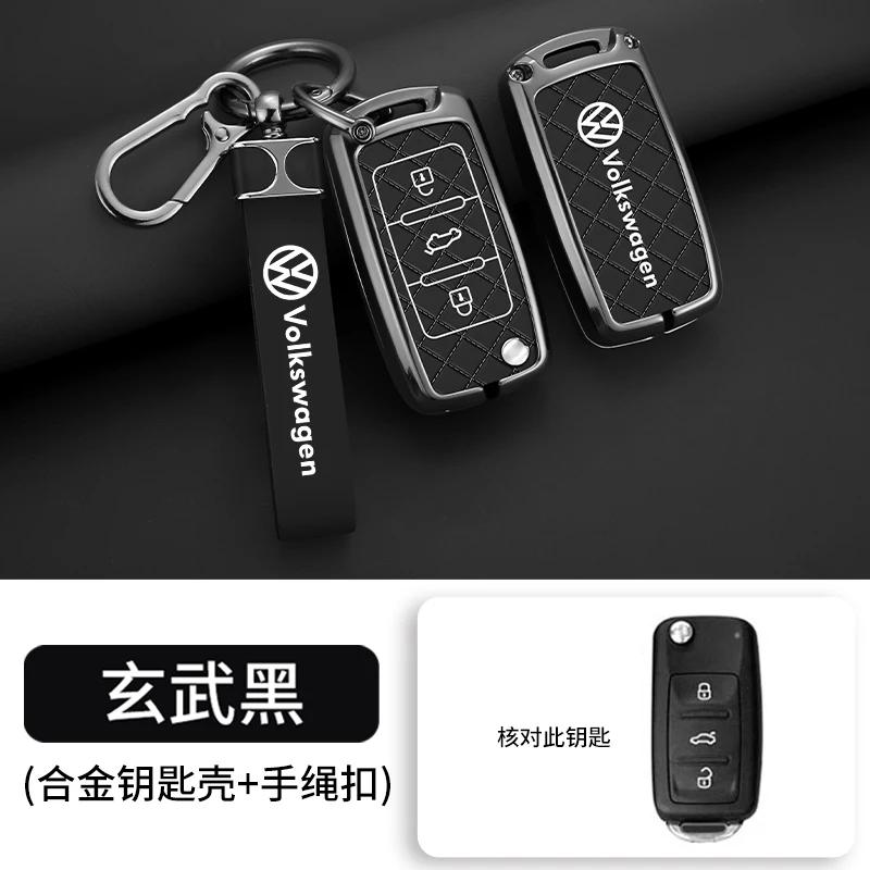 Valve Stems Caps For VOLKSWAGEN VW Zinc Alloy Car Remote Key Case Cover Shell For Volkswagen VW Polo Golf Passat Tiguan Beetle CAL2