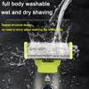 Washable Rechargeable Electric Shaver Beard Razor Body Trimmer Men Shaving Machine Hair Face Care Cleaning Clippers for Men