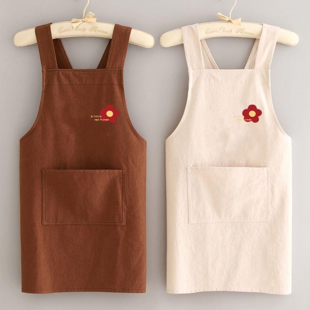 Cotton Kitchen Aprons Breathable Wear Resistant Restaurant Work Clothes Soft Anti fouling Coffee House Aprons Home