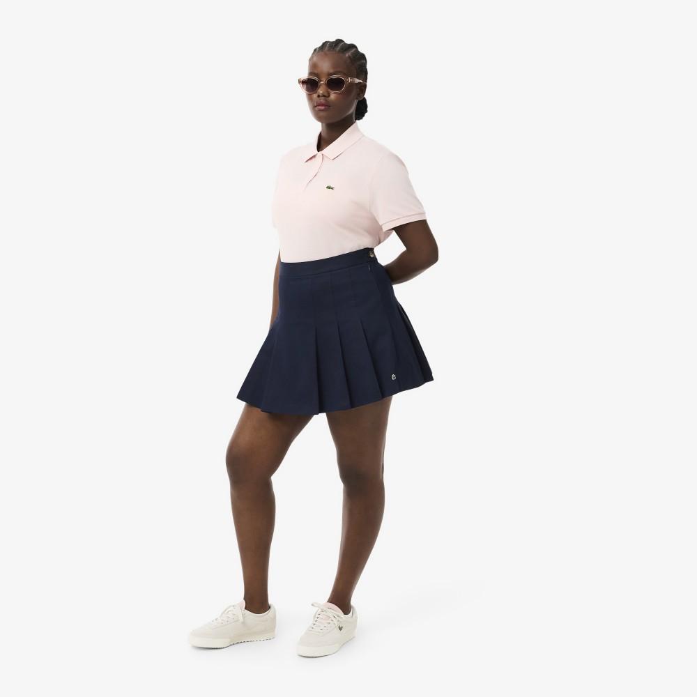 [lacoste] Women s Cotton Gabardine Pleated Mini Skirt JF8001-55N166 34