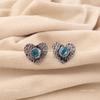 Natural Swiss Blue Topaz 925 Silver Stud Post Unique Wife Gift Earrings Jewelry EE-143-7