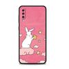 Pouzdro Flower Love Pink roztomilý králík pro Samsung Galaxy A70 A70s A50 A30s A04s A20s A20e A02 A02s A03 A04 A03s M52 A42 M31 kryt