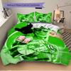 3pcs Green Lantern Ring Cover Set, Bedding Set, Soft Comfortable Duvet Cover, For Bedroom, Guest Room (1*Duvet Cover + 2*Pillowcases, Withou