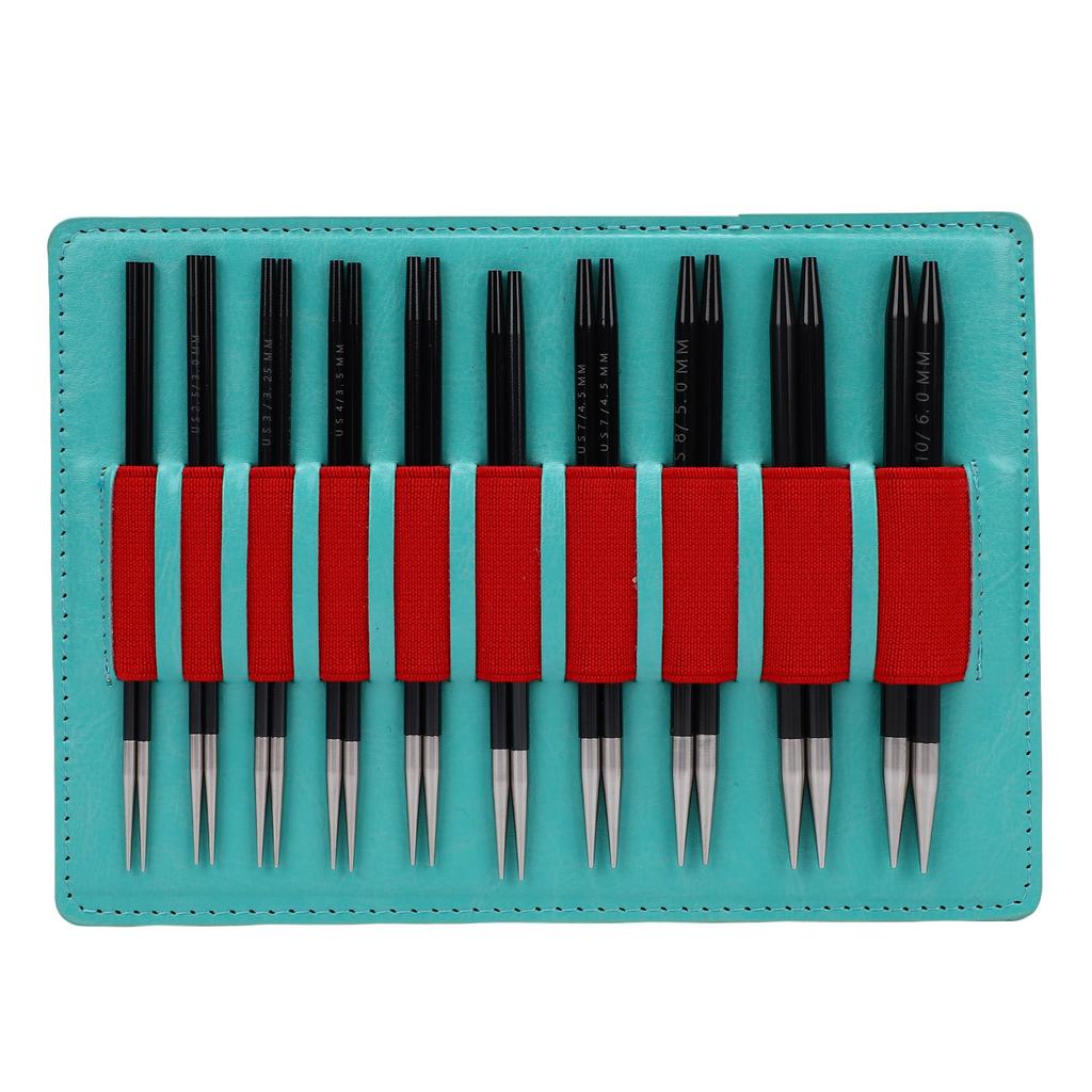 10 Pairs Circular Knitting Needle Set 2.75-6mm 12cm Length Interchangeable Knitting Needle with 40cm 60cm 80cm 100cm Cables