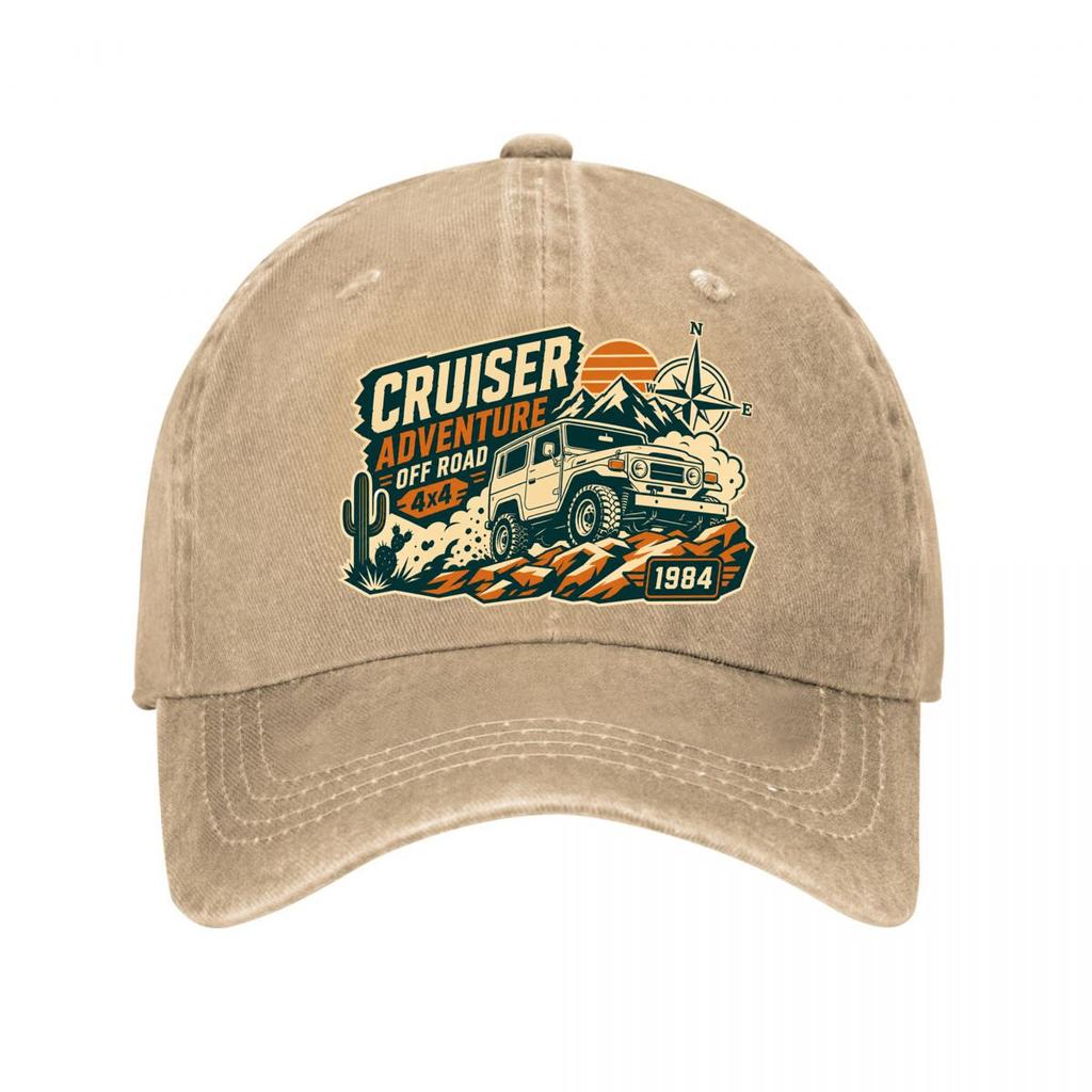 Retro Off Road Cruiser Adventure Bad New Vintage Washed Cotton Baseball Cap Sun Hats
