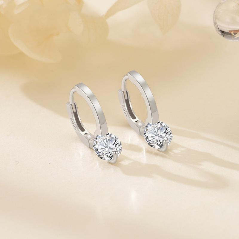 Exquisite Luxus Goldfarbene Ohrringe Naturkristall Zirkon Damen Beliebte Verlobungsgeschenke Schmuckzubehör