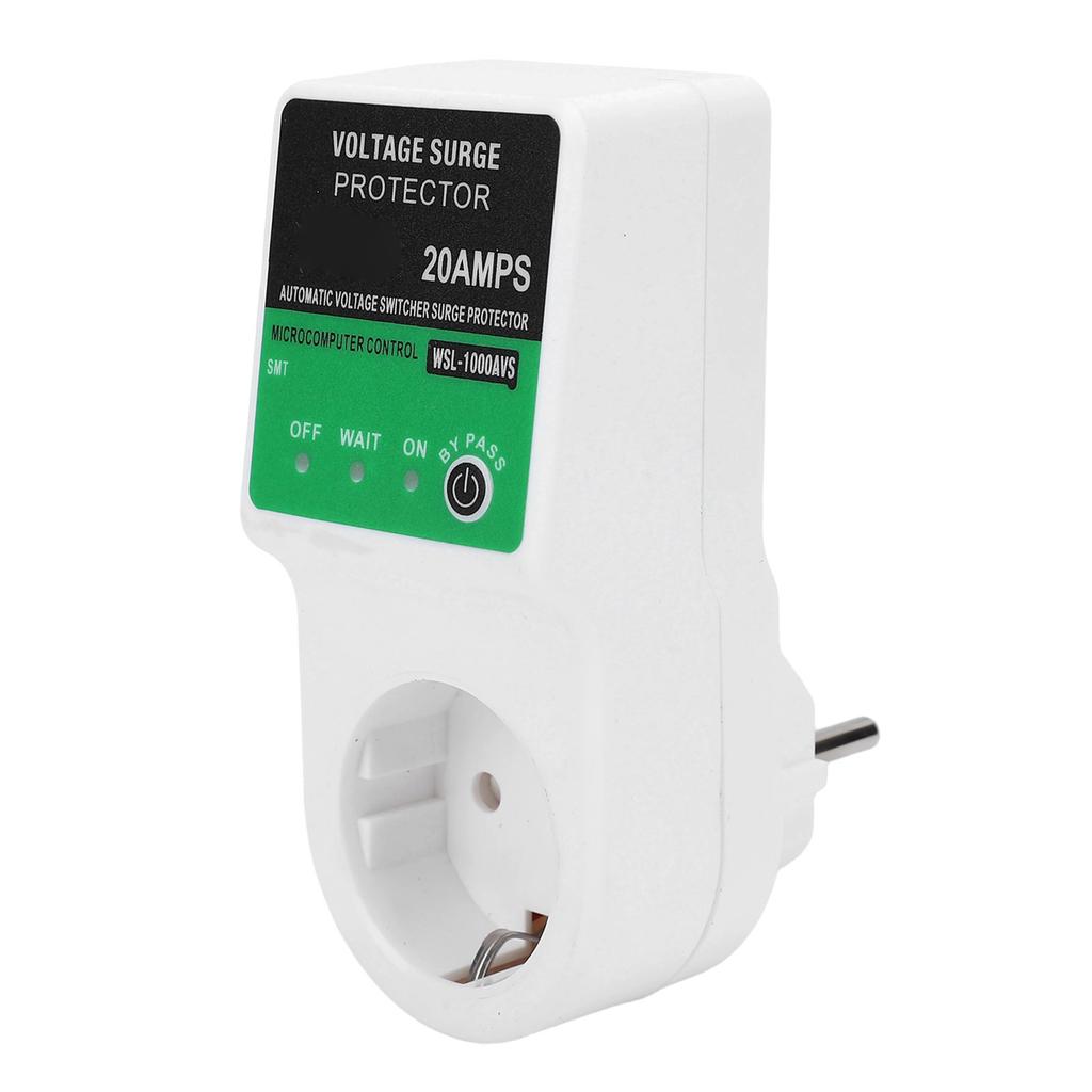 Voltage Protector Outlet 20A Undervoltage Overvoltage Guard Surge Protector with Indicator Light for Home Appliance EU