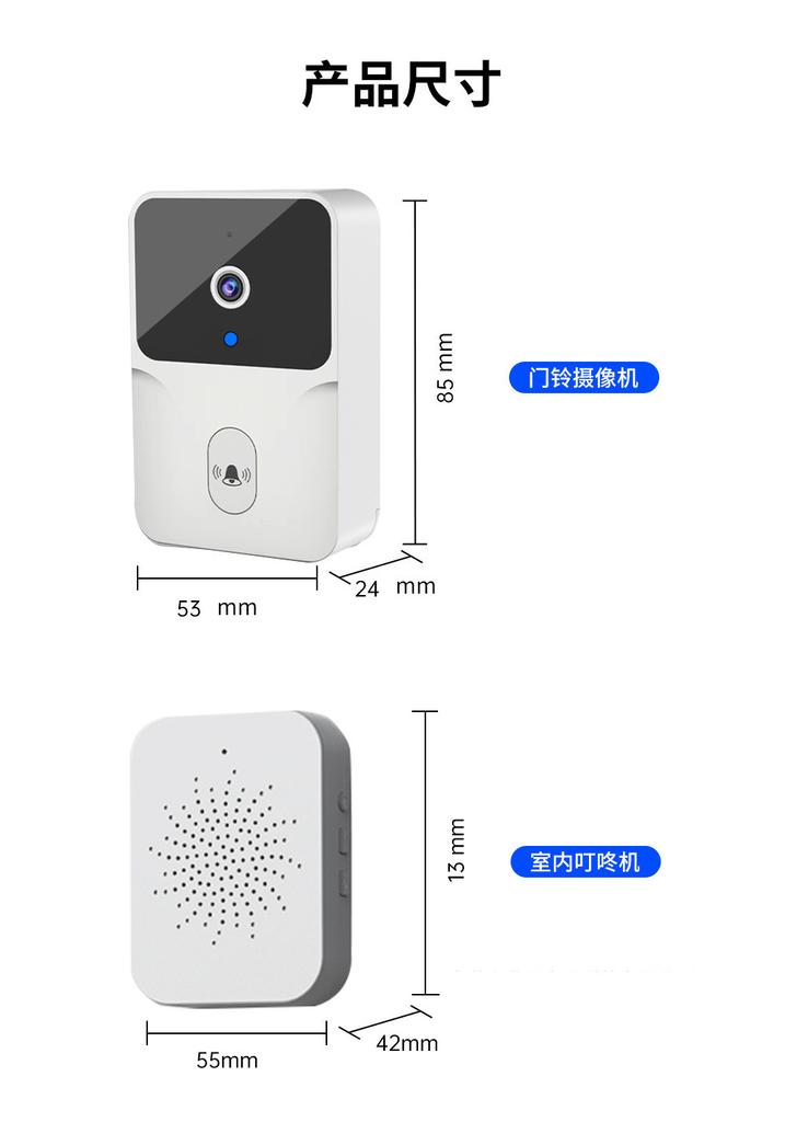 Smart WiFi Video Doorbell Camera with HD Night Vision and Remote Access