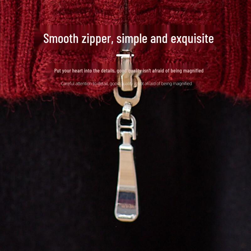 Yuzhaolin Women's Stand-Collar Zip-Up Knit Cardigan for Mature Women