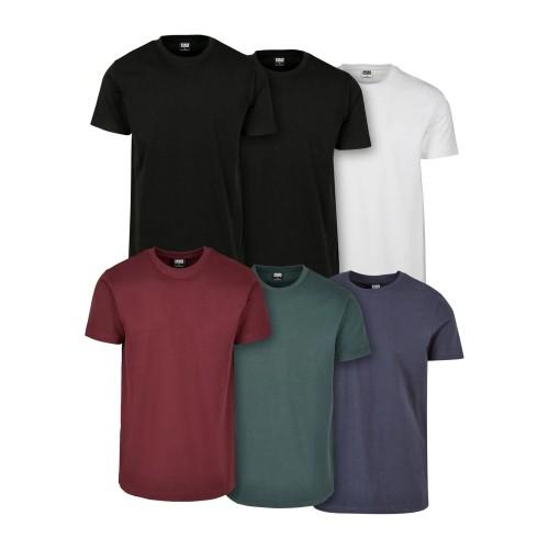 Urban Classics Mens Basic T-Shirt (Pack of 6)