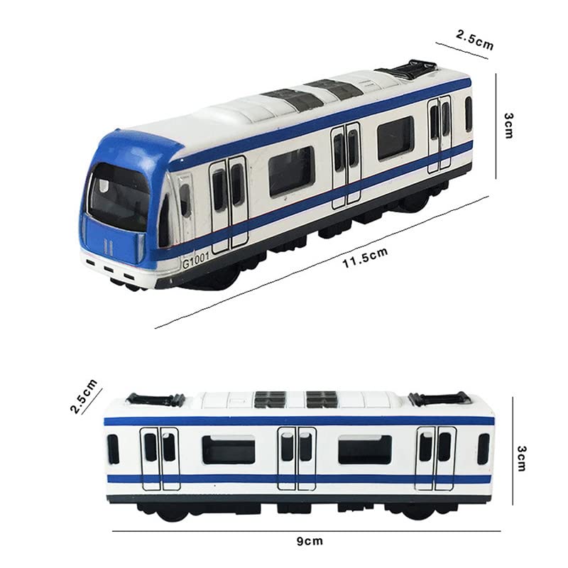 1/64 Scale Train Model, 4 Urban Rail Subway Alloy Train Cars, Alloy Subway Model, Subway/car Model