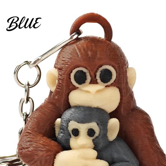 Langlebiger Affen-Schlüsselanhänger mit Plüschtier-Schlüsselanhänger 3D-gedrucktes Babyrucksack-Zubehör Hängender Niedlicher Tier-Taschenanhänger für Schlüssel Geschenk