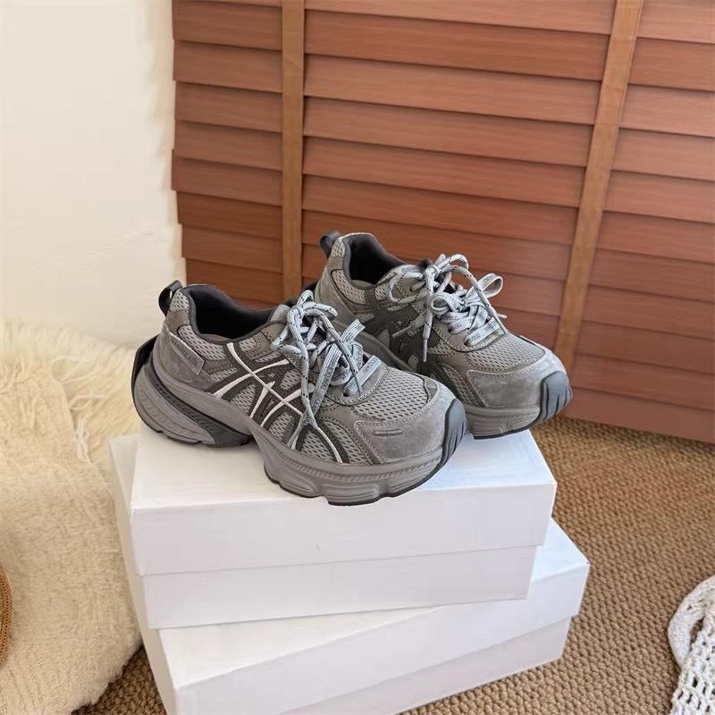 Comfortable soft sole~ heightened thick sole strap dad shoes women's 2025 autumn new mesh breathable lightweight sneakers