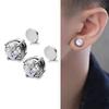 Pair of Zircon Punk Magnetic Ear Clip Earrings - Strong Hold, Hot Selling