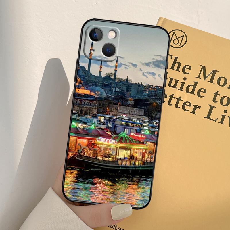 Turkey Istanbul Scenery Building Case For iPhone 16 15 14 Pro Max Plus 13 12 Mini 11 Pro Max Back Cover