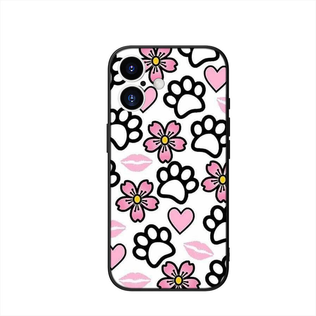 Cute Dog Cat Paw Cover Phone Case for Apple iPhone 17 16 15 11 Pro XS Max XR 6 7 8 Plus + SE 2020 5 16E