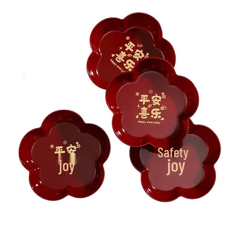 Dingbai Melamine Decorative Fruit Plates - Set of 4