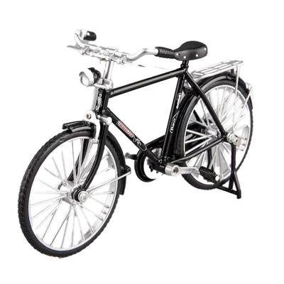 TOMMYFIELD Miniature Alloy Bicycle Model Collectible Model Decoration 1/12 Toy, (Male, Black) [Used]