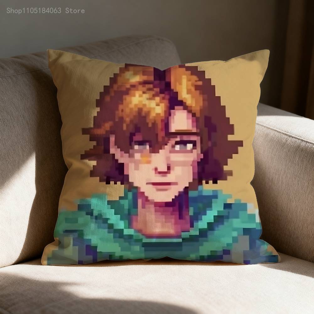 Alex Haley S-Stardew V-Valley Throw Pillow Case For 45X45Cm 55X55Cm 30X30Cm Square Car Pillowcase Home Bedchamber Decor Gift