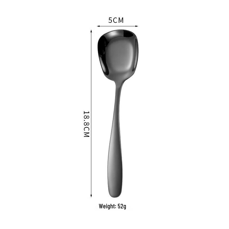 RuHan Large Square Stainless Steel Creative Spoon