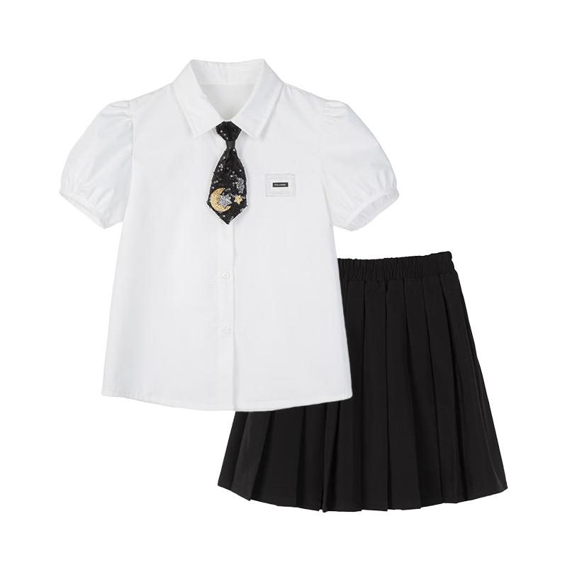 Fuluomi Mädchen Schulstil Hemd und Rock Set