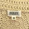 FOXEY Kurzarm Baumwollstrick-Cardigan 40 beige Damen Gebraucht
