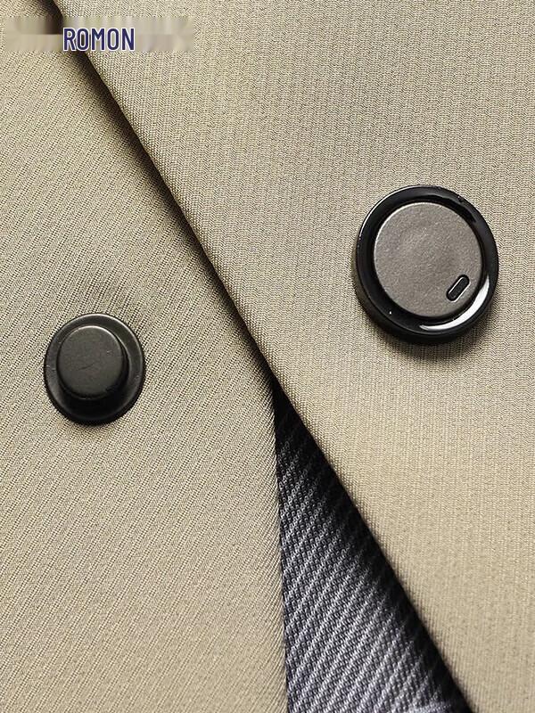 Men's Wool Blend Mid-Length Trench Coat