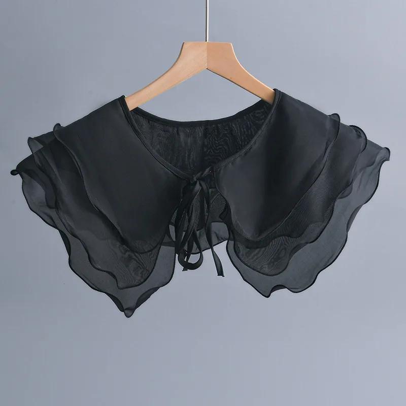 Women Lace Detachable Collar Shawl Girls Dress Blouse Tops Neckwear Fake Collar Shoulder Wraps Accessories Sweater False Collars