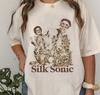 חולצת Silk Sonic חולצת Bruno Mars חולצת Rnb Jazz Hip Hop של ברונו מארס מתנות מוזיקה חולצת טי יוניסקס