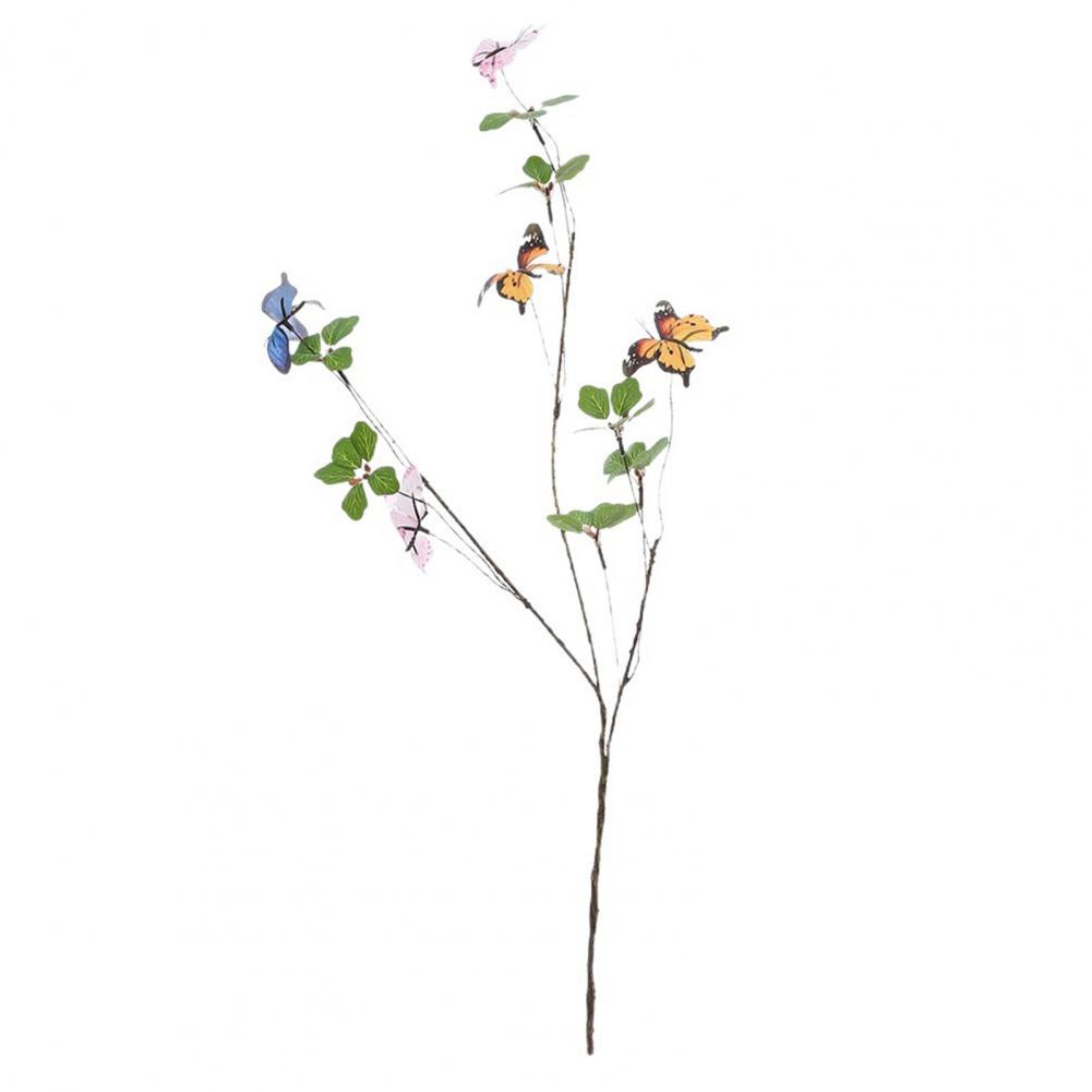 Artificial Butterfly Branches Simulation Greenery Stems with Leaves Fake Floral Arrangement for Vase Filling Home Office Party D